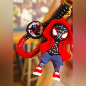 Red and Black Spider Man Keychain